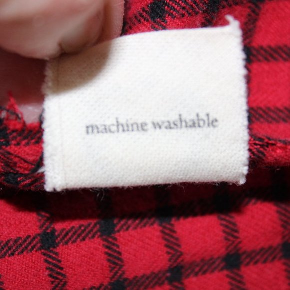 Red/Black Plaid Button Front Boyfriend Apron ~OS~ - Picture 9 of 9